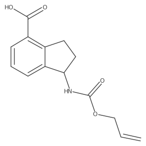 1-{[(prop-2-en-1-yloxy)carbonyl]amino}-2,3-dihydro-1H-indene-4-carboxylic acid结构式