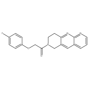 2-(4-fluorophenoxy)-1-{6H,7H,8H,9H-pyrido[2,3-b]1,6-naphthyridin-7-yl}ethan-1-one结构式