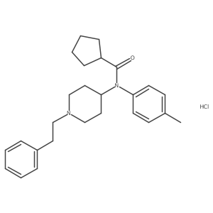 N-(1-phenethylpiperidin-4-yl)-N-(p-tolyl)cyclopentanecarboxamide,monohydrochloride Structure