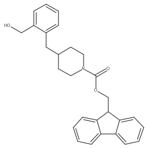 (9H-fluoren-9-yl)methyl 4-{[2-(hydroxymethyl)phenyl]methyl}piperidine-1-carboxylate Structure