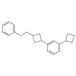 4-Cyclobutyl-6-{3-[(pyridin-3-yloxy)methyl]azetidin-1-yl}pyrimidine结构式
