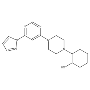 2-{4-[6-(1H-pyrazol-1-yl)pyrimidin-4-yl]piperazin-1-yl}cyclohexan-1-ol Structure