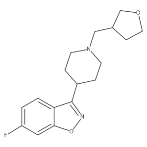 6-Fluoro-3-{1-[(oxolan-3-yl)methyl]piperidin-4-yl}-1,2-benzoxazole结构式