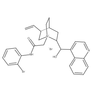 (1S,2R,4S,5R)-1-(2-((2-Bromophenyl)amino)-2-oxoethyl)-2-((S)-hydroxy(quinolin-4-yl)methyl)-5-vinylquinuclidin-1-ium bromide结构式