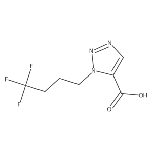 1-(4,4,4-Trifluorobutyl)-1H-1,2,3-triazole-5-carboxylic acid结构式