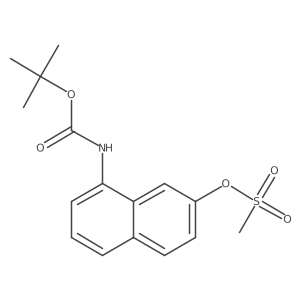 8-(Tert-butoxycarbonylamino)naphthalen-2-yl methanesulfonate结构式