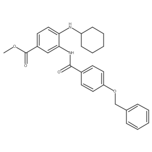 Methyl 3-{[4-(benzyloxy)benzoyl]amino}-4-(cyclohexylamino)benzoate结构式