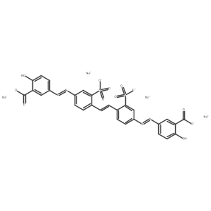 Tetrasodium 5,5'-(vinylenebis((3-sulphonato-4,1-phenylene)azo))bis(salicylate) Structure