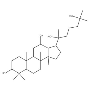 (3beta,12beta)-Dammarane-3,12,20,25-tetrol结构式
