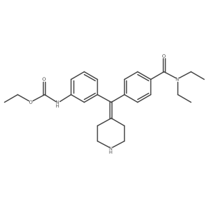 ethyl N-[3-[[4-(diethylcarbamoyl)phenyl]-piperidin-4-ylidenemethyl]phenyl]carbamate结构式