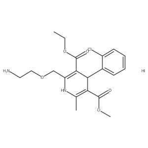 3-O-ethyl 5-O-methyl (4S)-2-(2-aminoethoxymethyl)-4-(2-chlorophenyl)-6-methyl-1,4-dihydropyridine-3,5-dicarboxylate;hydroiodide Structure