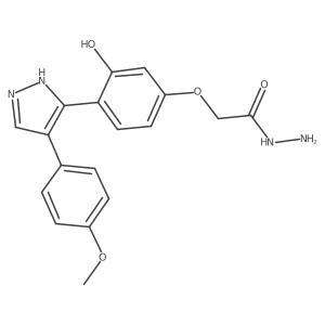 2-(3-hydroxy-4-(4-(4-methoxyphenyl)-1H-pyrazol-3-yl)phenoxy)acetohydrazide Structure