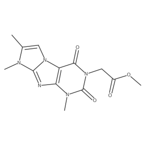 methyl 2-(1,7,8-trimethyl-2,4-dioxo-1H-imidazo[2,1-f]purin-3(2H,4H,8H)-yl)acetate结构式