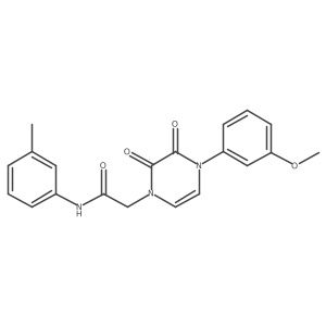 2-[4-(3-methoxyphenyl)-2,3-dioxo-1,2,3,4-tetrahydropyrazin-1-yl]-N-(3-methylphenyl)acetamide结构式