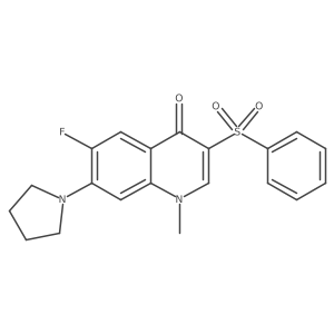 6-fluoro-1-methyl-3-(phenylsulfonyl)-7-(pyrrolidin-1-yl)quinolin-4(1H)-one Structure