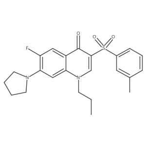 6-fluoro-1-propyl-7-(pyrrolidin-1-yl)-3-(m-tolylsulfonyl)quinolin-4(1H)-one Structure
