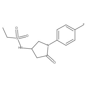 N-(1-(4-fluorophenyl)-5-oxopyrrolidin-3-yl)ethanesulfonamide Structure