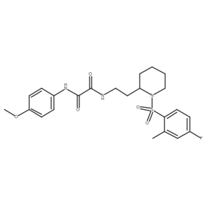 N1-(2-(1-((4-fluoro-2-methylphenyl)sulfonyl)piperidin-2-yl)ethyl)-N2-(4-methoxyphenyl)oxalamide Structure
