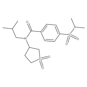 4-(N,N-dimethylsulfamoyl)-N-(1,1-dioxidotetrahydrothiophen-3-yl)-N-isobutylbenzamide结构式