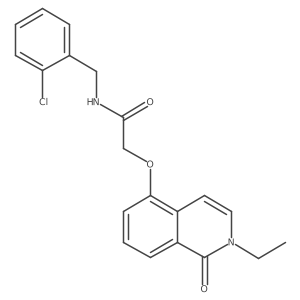 N-(2-chlorobenzyl)-2-((2-ethyl-1-oxo-1,2-dihydroisoquinolin-5-yl)oxy)acetamide Structure