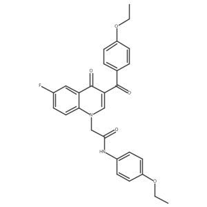 2-(3-(4-ethoxybenzoyl)-6-fluoro-4-oxoquinolin-1(4H)-yl)-N-(4-ethoxyphenyl)acetamide Structure