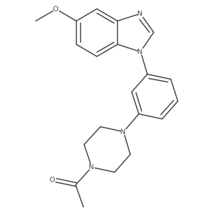 1-{4-[3-(5-Methoxy-benzoimidazol-1-yl)-phenyl]-piperazin-1-yl}-ethanone结构式