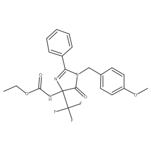 ethyl 1-(4-methoxybenzyl)-5-oxo-2-phenyl-4-(trifluoromethyl)-4,5-dihydro-1H-imidazol-4-ylcarbamate Structure