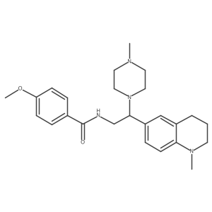 4-methoxy-N-[2-(1-methyl-1,2,3,4-tetrahydroquinolin-6-yl)-2-(4-methylpiperazin-1-yl)ethyl]benzamide Structure