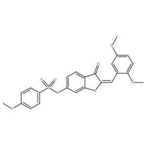 (Z)-2-(2,5-dimethoxybenzylidene)-3-oxo-2,3-dihydrobenzofuran-6-yl 4-methoxybenzenesulfonate结构式
