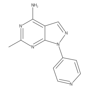 6-Methyl-1-(4-pyridinyl)-1H-pyrazolo[3,4-d]pyrimidin-4-amine Structure