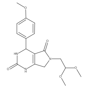 6-(2,2-dimethoxyethyl)-4-(4-methoxyphenyl)-3,4,6,7-tetrahydro-1H-pyrrolo[3,4-d]pyrimidine-2,5-dione Structure