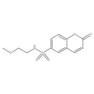 6-{[(2-Methoxyethyl)amino]sulfonyl}chromen-2-one结构式