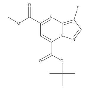 7-(tert-Butyl) 5-methyl 3-fluoropyrazolo[1,5-a]pyrimidine-5,7-dicarboxylate Structure