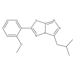 2-(3-Isobutyl[1,2,4]triazolo[3,4-b][1,3,4]thiadiazol-6-yl)phenyl methyl ether Structure