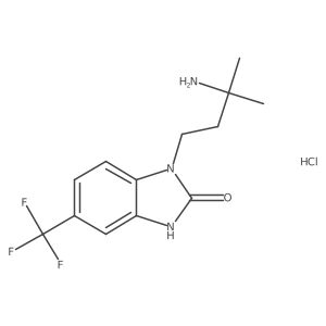 3-(3-amino-3-methylbutyl)-6-(trifluoromethyl)-1H-benzimidazol-2-one;hydrochloride Structure