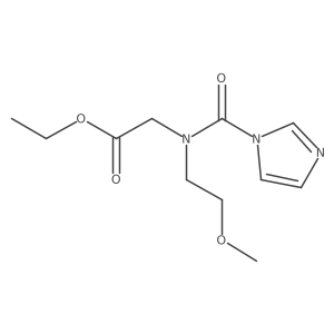 N-(1H-Imidazol-1-ylcarbonyl)-N-(2-methoxyethyl)glycine ethyl ester结构式