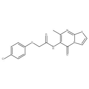 2-(4-chlorophenoxy)-N-(7-methyl-5-oxo-5H-[1,3]thiazolo[3,2-a]pyrimidin-6-yl)acetamide结构式