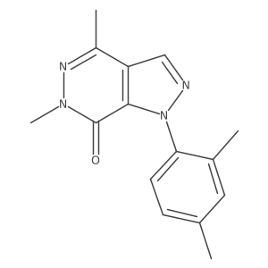 1-(2,4-dimethylphenyl)-4,6-dimethyl-1H-pyrazolo[3,4-d]pyridazin-7(6H)-one结构式