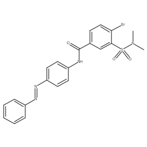 Benzamide, 4-bromo-3-[(dimethylamino)sulfonyl]-N-[4-(2-phenyldiazenyl)phenyl]- Structure