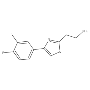 4-(3,4-Difluorophenyl)-2-thiazoleethanamine结构式
