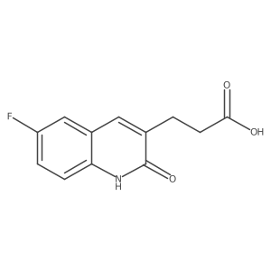 3-(6-Fluoro-2-oxo-1,2-dihydroquinolin-3-yl)propanoic acid结构式