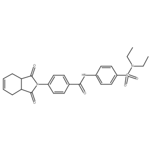 N-[4-[(Diethylamino)sulfonyl]phenyl]-4-(1,3,3a,4,7,7a-hexahydro-1,3-dioxo-2H-isoindol-2-yl)benzamide Structure