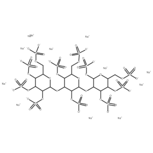 dodecasodium;[(2R,3R,4S,5S,6R)-6-[(2R,3R,4S,5S,6R)-3,5-disulfonatooxy-2-(sulfonatooxymethyl)-6-[(4R,5R,6R)-2,4,5-trisulfonatooxy-6-(sulfonatooxymethyl)oxan-3-yl]oxyoxan-4-yl]oxy-3,4,5-trisulfonatooxyoxan-2-yl]methyl phosphate Structure