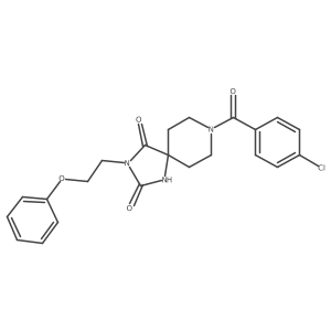 8-(4-Chlorobenzoyl)-3-(2-phenoxyethyl)-1,3,8-triazaspiro[4.5]decane-2,4-dione结构式