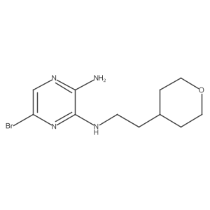 5-Bromo-N3-[2-(tetrahydro-2H-pyran-4-yl)ethyl]-2,3-pyrazinediamine结构式