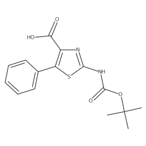 2-{[(Tert-butoxy)carbonyl]amino}-5-phenyl-1,3-thiazole-4-carboxylic acid结构式