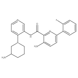 (S)-3-amino-N-(4-(3-aminopiperidin-1-yl)pyridin-3-yl)-6-(2-fluorophenyl)picolinamide结构式