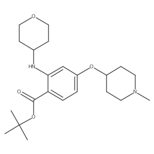 tert-butyl 4-(1-methylpiperidin-4-yloxy)-2-(tetrahydro-2H-pyran-4-ylamino)benzoate Structure