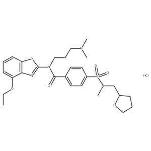 N-[3-(dimethylamino)propyl]-N-(4-ethoxy-1,3-benzothiazol-2-yl)-4-{methyl[(oxolan-2-yl)methyl]sulfamoyl}benzamide hydrochloride结构式