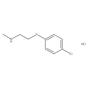 2-((4-chlorophenyl)thio)-N-methylethan-1-amine hydrochloride Structure